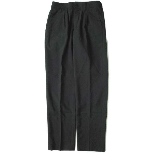 UNDECORATED アンデコレイテッド 21SS 日本製 WOOL CUPRA VOILE PANTS 1タックテーパードスラックス UDS21404 1 BLACK パンツ ボトムス【新古品】【UNDECORATED】