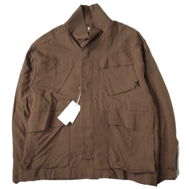 UNDECORATED アンデコレイテッド 21SS 日本製 WOOL CUPRA VOILE M-65 JACKET ウールキュプラ ミリタリーシャツジャケット UDS21205 2 BROWN アウター【新古品】【UNDECORATED】