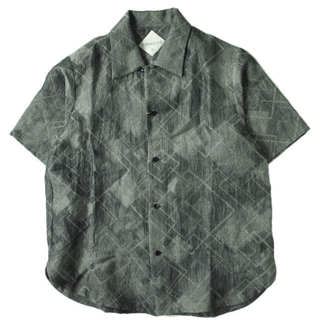 ETHOSENS エトセンス 22SS 日本製 SS GEOMETRY SHIRT ジオメトリー