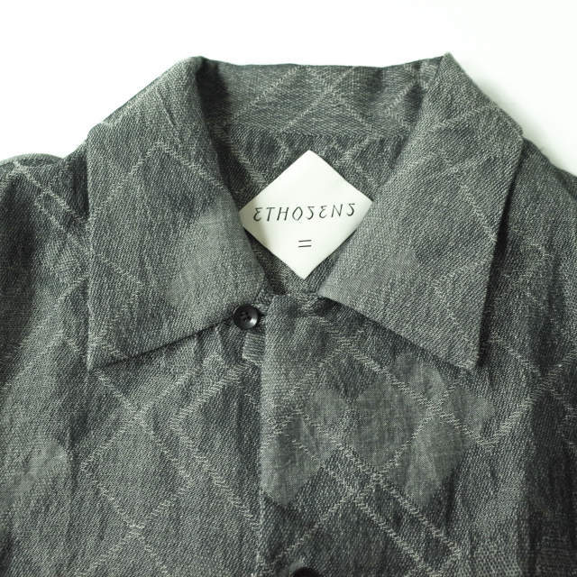 ETHOSENS エトセンス 22SS 日本製 SS GEOMETRY SHIRT ジオメトリー