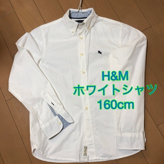 エイチアンドエム(H&M)のH&M  ホワイトシャツ　160cm  綿100%(ブラウス)