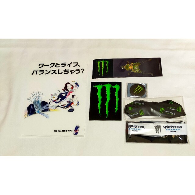 Monster Energy(モンスターエナジー)の非売品【MONSTER】オリジナルステッカー・缶バッチ・ストラップ・ファイル 自動車/バイクのバイク(ステッカー)の商品写真