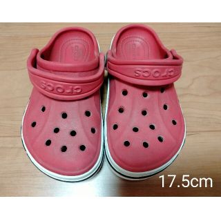 クロックス(crocs)の■中古「crocs男女兼用児サンダルC10(17.5 cm)　赤」■送料込(サンダル)