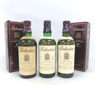 バリー(Bally)の未開封★Ballantine's【バランタイン】 17年 ベリーオールド 3本セット 750ml 箱付【中古】(ウイスキー)