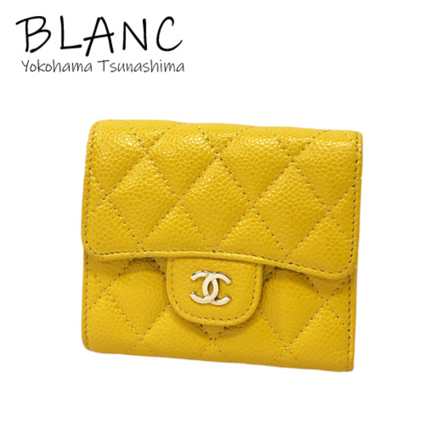 2022年新作入荷 CHANEL - A84401 イエロー キャビアスキン スモール