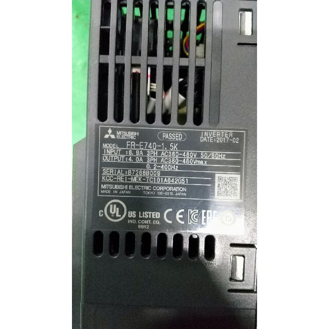 中古取外品三菱電機インバータFR-E740-1.5K三相400V 【激安