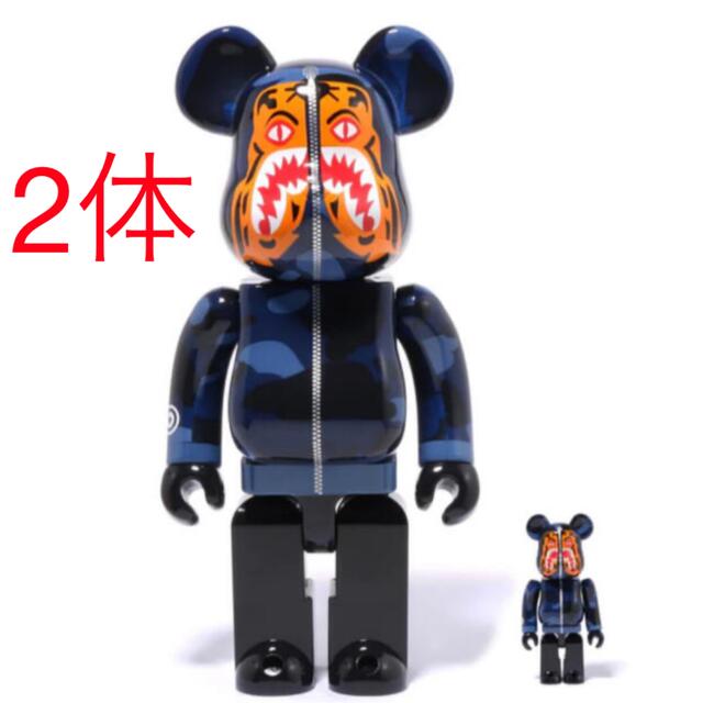 A BATHING APE(アベイシングエイプ)のBE@RBRICK BAPE CAMO TIGER 100％ & 400％ エンタメ/ホビーのフィギュア(その他)の商品写真