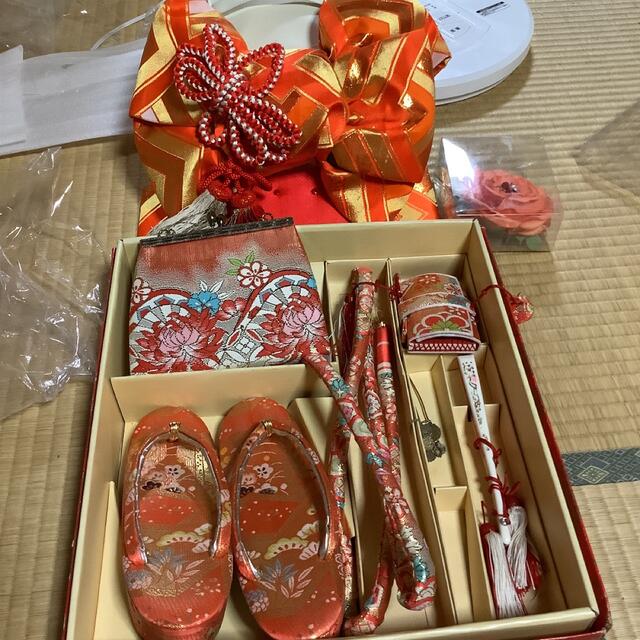 別倉庫からの配送】 七五三 七歳用 作り帯箱せこセット 帯幅14 5センチ