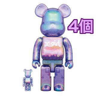 ベアブリック(BE@RBRICK)のBE@RBRICK X-girl CLEAR PURPLE 100％ 400％(その他)