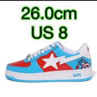 アベイシングエイプ(A BATHING APE)のMARVEL × BAPE STA "Captain America" 26cm(スニーカー)