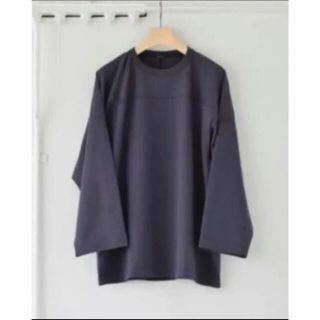 COMOLI - コモリ comoli フットボールtシャツ フェードネイビー 3