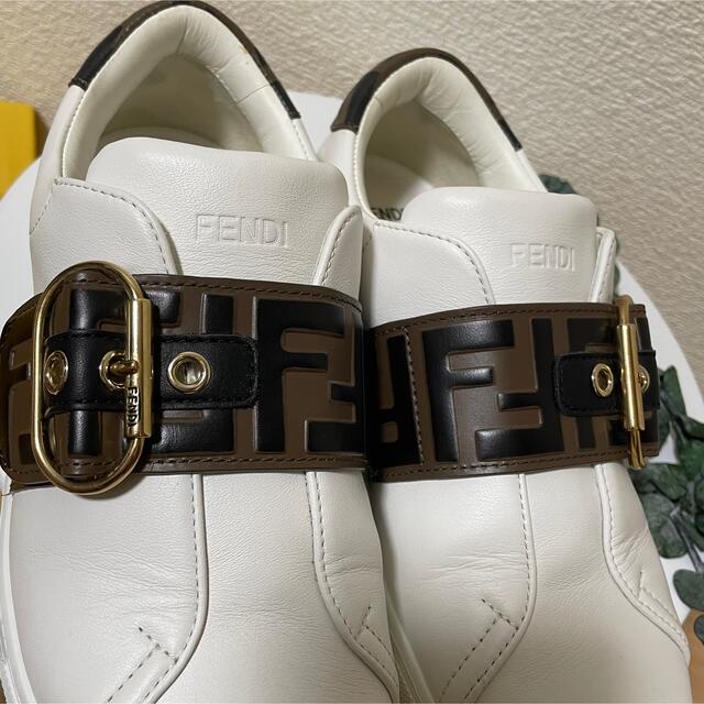 美品 FENDI フェンディ レザースニーカー ズッカ 37 23.5cm seven
