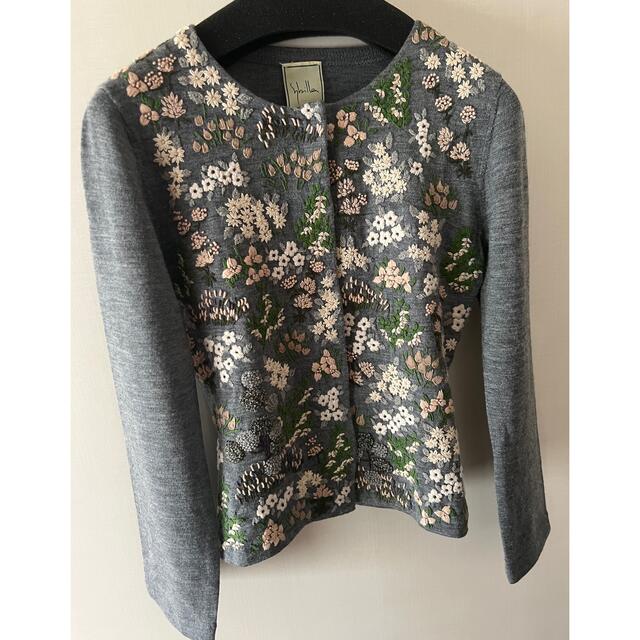 シビラ 花柄刺繍カーディガン グレー 【2022春夏新作】 www.synple.fr