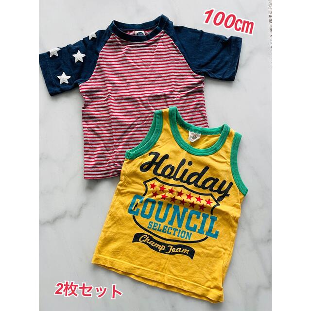 daddy oh daddy(ダディオーダディー)のtシャツ100 半袖シャツ タンクトップ100 Tシャツ　２枚セット キッズ/ベビー/マタニティのキッズ服男の子用(90cm~)(Tシャツ/カットソー)の商品写真