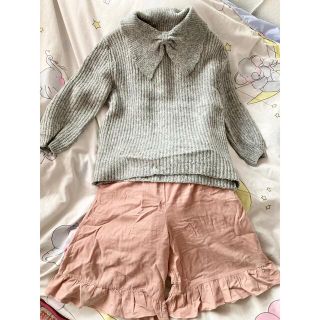 ザラキッズ(ZARA KIDS)のキッズ●コーデュロイ●パンツ●ズボン●ピンク●ガウチョ●フリル ●120(パンツ/スパッツ)