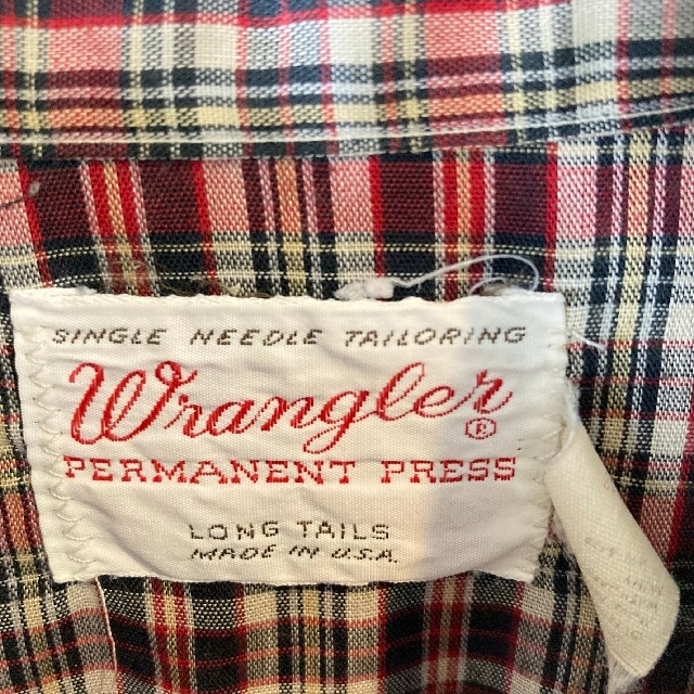 Wrangler(ラングラー)の70s ラングラー USA製 ウェスタンシャツ 長袖シャツ アメリカUS古着 メンズのトップス(シャツ)の商品写真