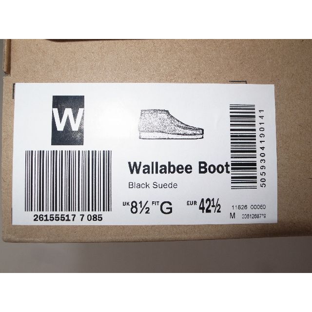 Clarks(クラークス)のクラークス WALLABEE BOOT ワラビー ブーツ bk UK8.5 メンズの靴/シューズ(ブーツ)の商品写真