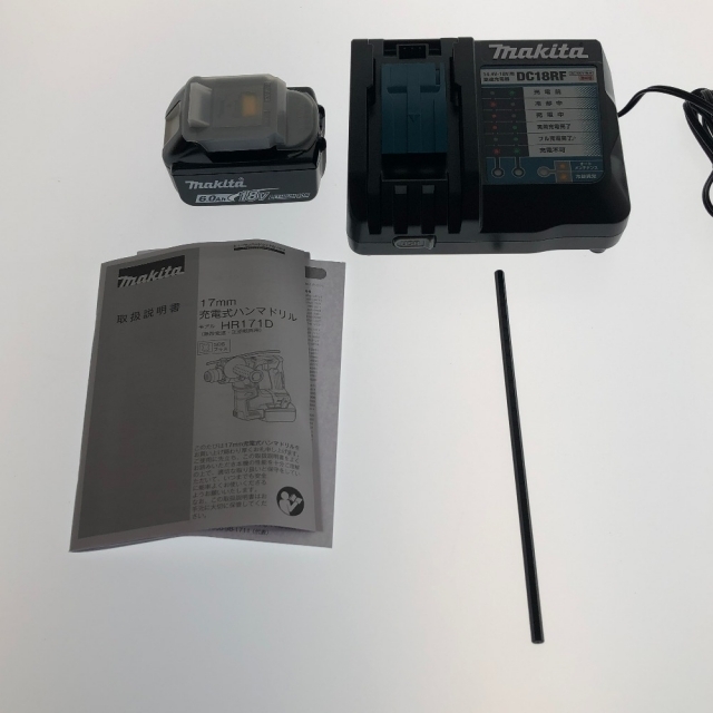 Makita(マキタ)の□□MAKITA マキタ 工具 電動工具 ハンマドリル 充電器・充電池2個・ケース付 コードレス式 17mm 18v 68746Y HR171DRGX インテリア/住まい/日用品の文房具(その他)の商品写真