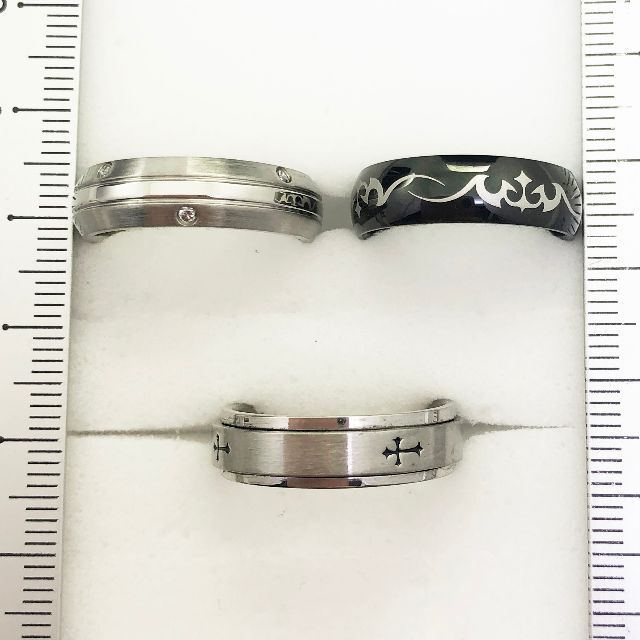 16号　サージカルステンレス　高品質　まとめ売り　指輪　ring641 メンズのアクセサリー(リング(指輪))の商品写真