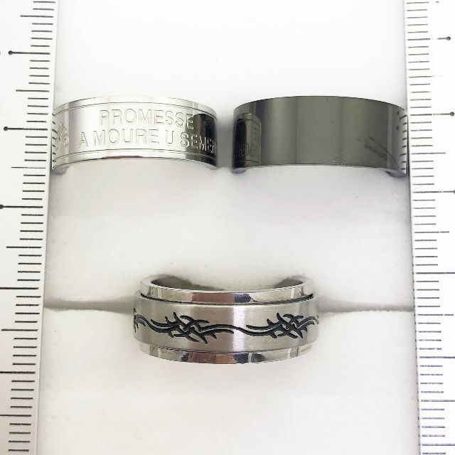 16号　サージカルステンレス　高品質　まとめ売り　指輪　ring642 メンズのアクセサリー(リング(指輪))の商品写真