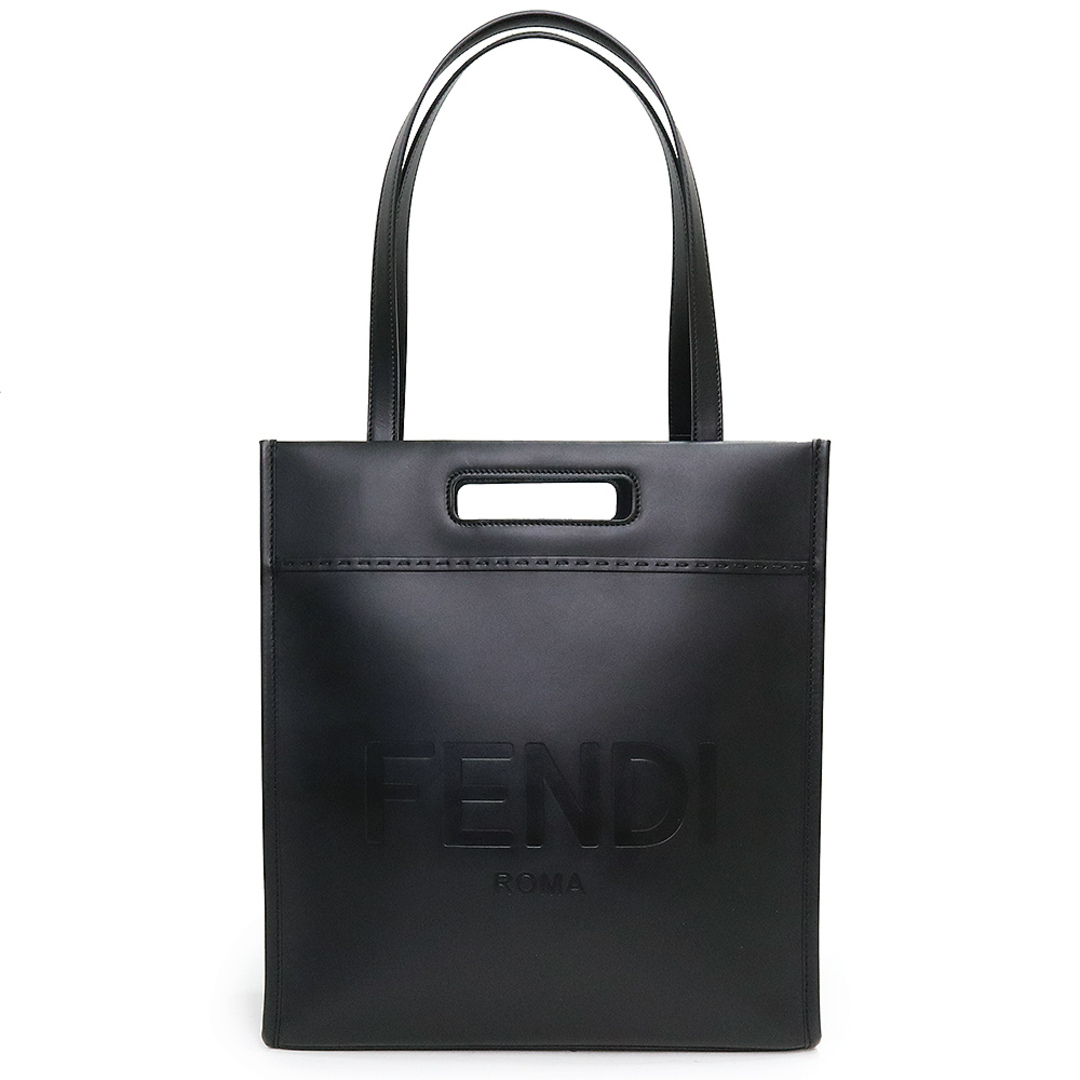 商品説明フェンディ FENDI 2way トートバッグ ハンドバッグ ショッピングバッグ カーフスキン レザー NERO ブラック 黒 7VA481（未使用保管品）