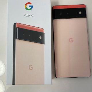 グーグルピクセル(Google Pixel)のGoogle Pixel6 Kinda Coral128GB ピンク　使用少(スマートフォン本体)