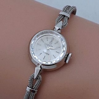 オメガ(OMEGA)のOH済 1960年製 オメガ チューラー K18WG金無垢 カットガラス 極上品(腕時計)