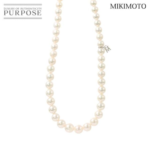 MIKIMOTO - ミキモト MIKIMOTO アコヤ真珠 5.5-8.5mm ネックレス 40cm SV シルバー パール 90163989