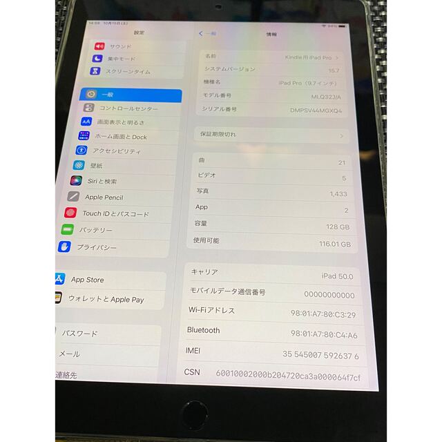 iPad Pro 9.7インチ 128GB Wi-Fi+Cellularモデル