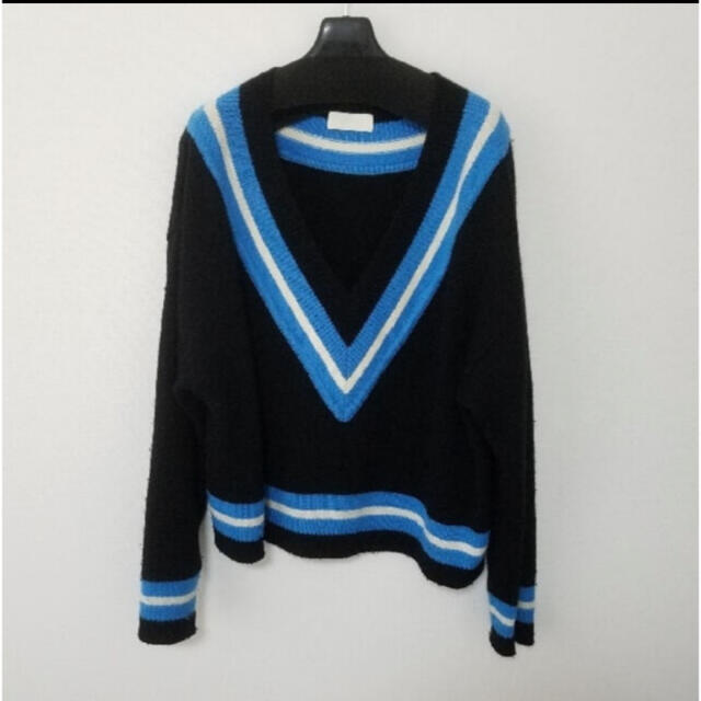 UNUSED(アンユーズド)のNEONSIGN COLLEGE KNIT チルデンニット メンズのトップス(ニット/セーター)の商品写真