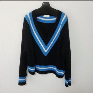 アンユーズド(UNUSED)のNEONSIGN COLLEGE KNIT チルデンニット(ニット/セーター)