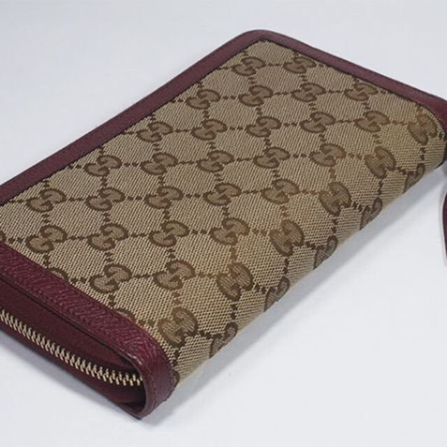 グッチ GUCCI ブリー GGキャンバス ラウンドファスナー長財布