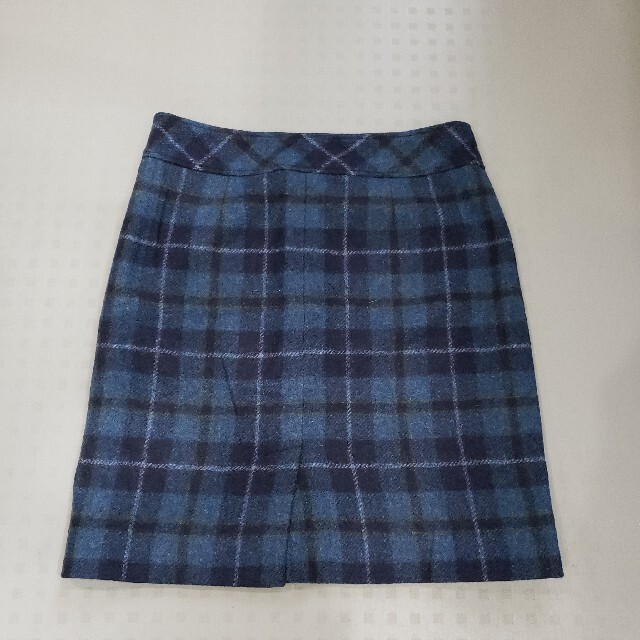 L.L.Bean(エルエルビーン)の❤L.L.Bean❤ウールタータンチェック柄膝丈スカート/大きいサイズ/匿名配送 レディースのスカート(ひざ丈スカート)の商品写真