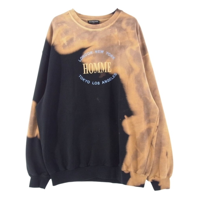 独特の素材 スウェット ブリーチ オーバーサイズ Sweater Homme Bleach