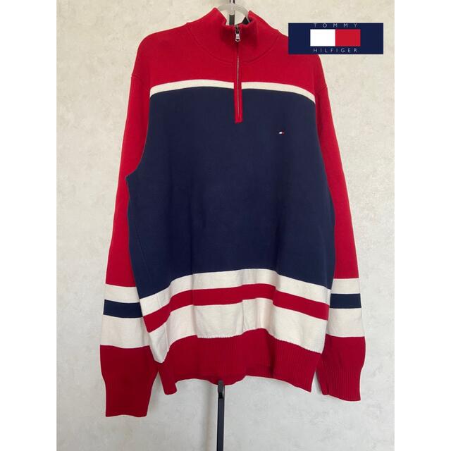 TOMMY HILFIGER(トミーヒルフィガー)のTOMMY HILFIGER  ハーフジップニット【未使用】 メンズのトップス(ニット/セーター)の商品写真