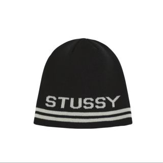 ステューシー(STUSSY)のタグ付き 新品 未使用 stussy ニット キャップ ユニセックス ブラック(ニット帽/ビーニー)