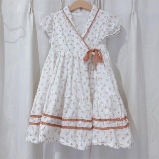 キャラメルベビー&チャイルド(Caramel baby&child )の【最終値下】little cotton clothes ラップドレス　4-5Y(ワンピース)