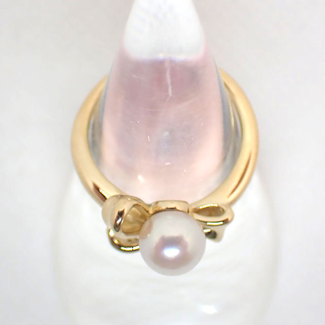 TASAKI(タサキ)のタサキ K18YG アコヤ真珠/ダイヤモンド リング 4.5号[g894-4] レディースのアクセサリー(リング(指輪))の商品写真