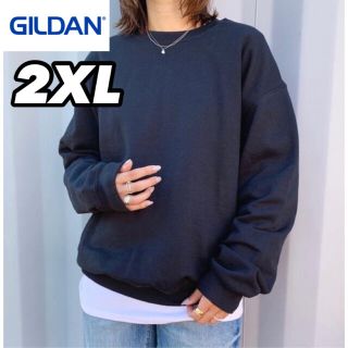 ギルタン(GILDAN)の新品 ギルダン 8oz プルオーバー 無地トレーナー 裏起毛 黒 2XL(スウェット)