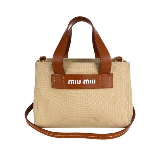 ミュウミュウ miu miu カナパ2wayトート トートバッグ レデ【中古】