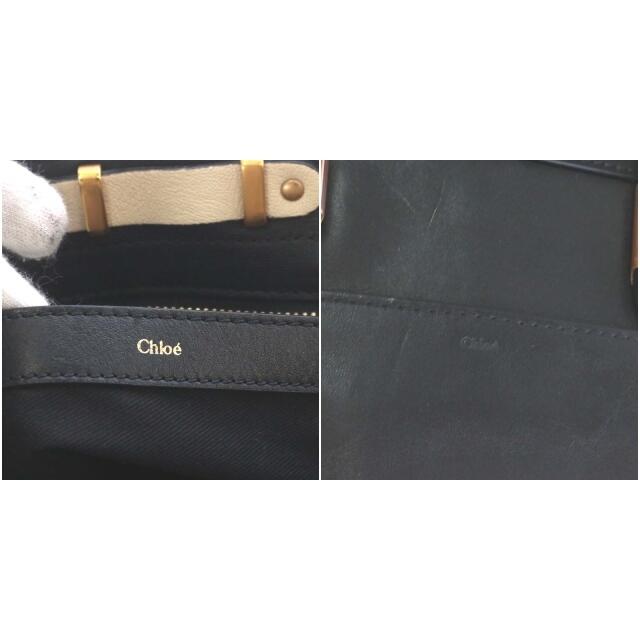 Chloe(クロエ)のクロエ アリス ハンドバッグ ショルダーバッグ 2way レザー アイボリー 黒 レディースのバッグ(ハンドバッグ)の商品写真