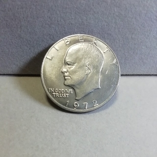 アメリカコイン　1972年D・アイゼンハワー　1ドル大型白銅貨(貨幣)