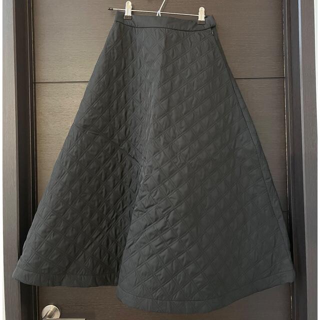 BASEMENT(ベースメント)のBasement onlineキルティングスカートブラックSP レディースのスカート(ロングスカート)の商品写真