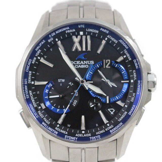 在庫あり】 オシアナス カシオ - CASIO マンタ OCW-S3400 黒文字盤