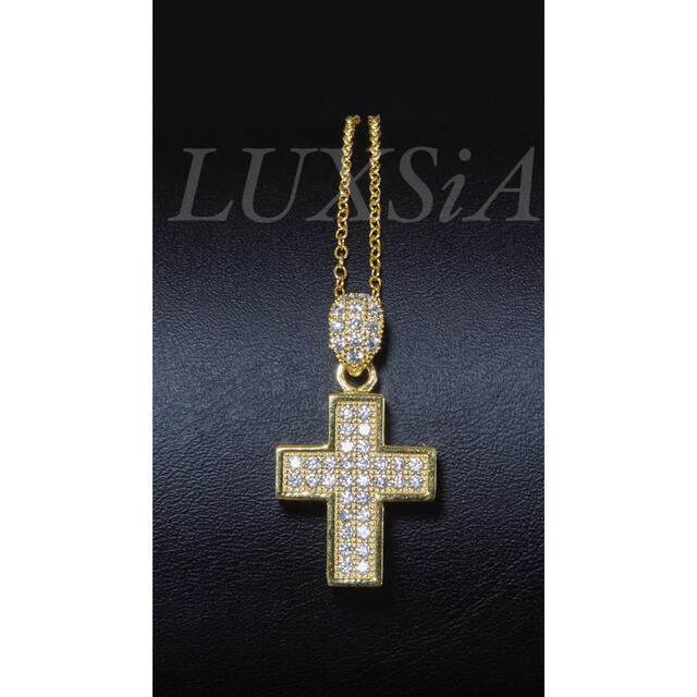 22K GOLD plating ネックレス 十字架 メンズ レディース
