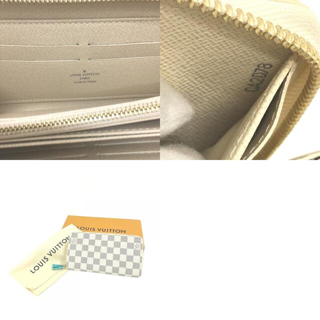 ルイヴィトン LOUIS VUITTON ジッピーウォレット 旧型 N60015 ダミエアズール ラウンドファスナー 長財布 ダミエアズールキャンバス ホワイト 未使用 9