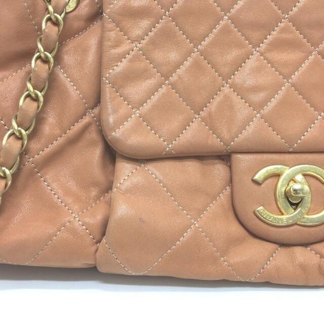 約60cmショルダー最長シャネル CHANEL 31 RUE CAMBON マトラッセ CC ココマーク チェーン ショルダーバッグ ラムスキン ピンクベージュ系