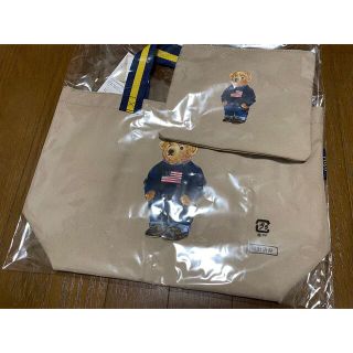 ポロラルフローレン(POLO RALPH LAUREN)のポロベア　ポーチ付きトートバッグ　エコバッグ　ベージュ(トートバッグ)