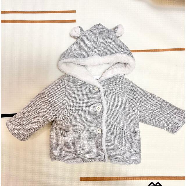 babyGAP(ベビーギャップ)のGAP / 裏ボアくまさんセーター グレー 3-6m キッズ/ベビー/マタニティのベビー服(~85cm)(ニット/セーター)の商品写真