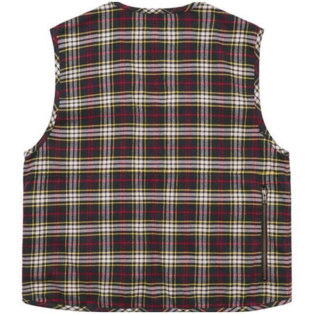 supreme Tartan Flannel Cargo Vest 黒 M